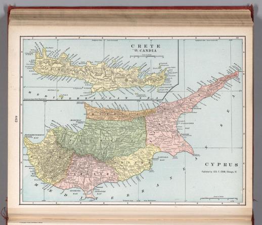 An old map of Cyprus, Crete from the website linked in the post.