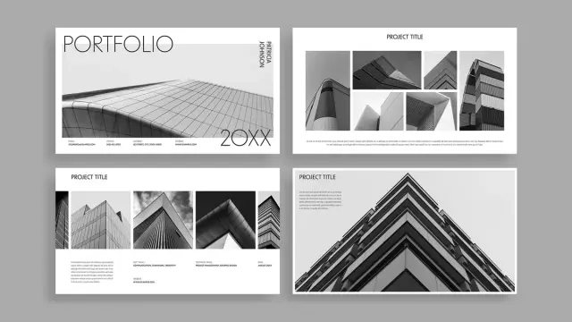 Architecture Portfolio Presentation Template by bourjart for Adobe InDesign