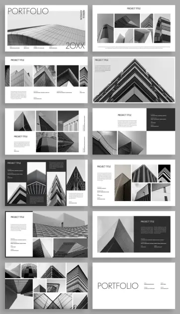 Architecture Portfolio Presentation Template by bourjart for Adobe InDesign