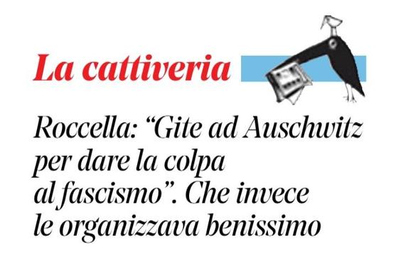 Roccella: "Gite ad Auschwitz per dare la colpa al fascismo”.

Che invece le organizzava benissimo.