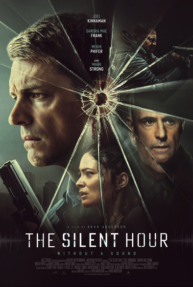 "The silent hour" di Brad Anderson, 99 minuti, 2024.
-Un detective della polizia con problemi di udito deve confrontarsi con un gruppo di criminali che cercano di eliminare un testimone sordo di un omicidio nel suo condominio.- da themoviedb.org 

Locandina del film The Silent Hour (2024), thriller diretto da Brad Anderson. L’immagine mostra quattro personaggi principali — Joel Kinnaman, Sandra Mae Frank, Mekhi Phifer e Mark Strong — in posa intensa, ciascuno armato, su uno sfondo scuro e drammatico. Al centro, un effetto vetro infranto simile a un foro di proiettile accentua la tensione visiva. Il titolo è accompagnato dal sottotitolo “Without a Sound”, che richiama il tema del silenzio e della sordità. L’atmosfera suggerisce un intreccio di azione e suspense, con riferimenti a corruzione, omicidio e testimoni vulnerabili.
