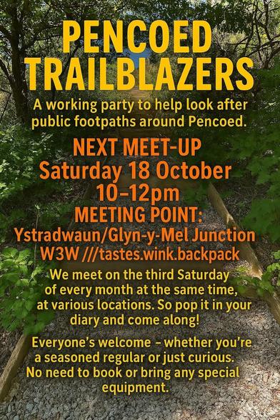 Post invite to meet up in Pencoed on the 18th October