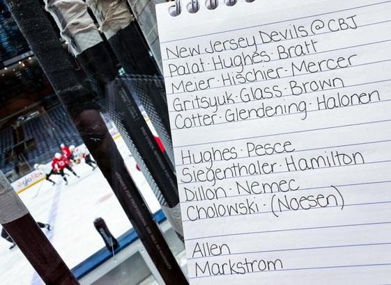 10/13 Morning Skate - Jake Allen starting. Halonen in with MacEwen out (MacEwen did not finish the game vs TBL).