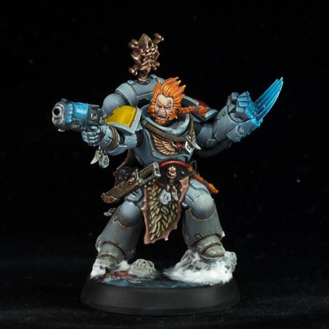 Space Wolf blood claws leader painted as Lukas - Front