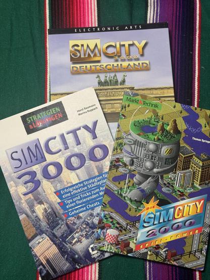 The help books for Sim City 2000 and Sim City 3000.