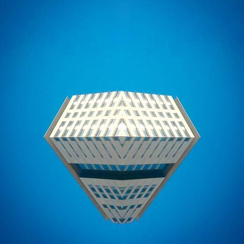 A symmetrical view of a building