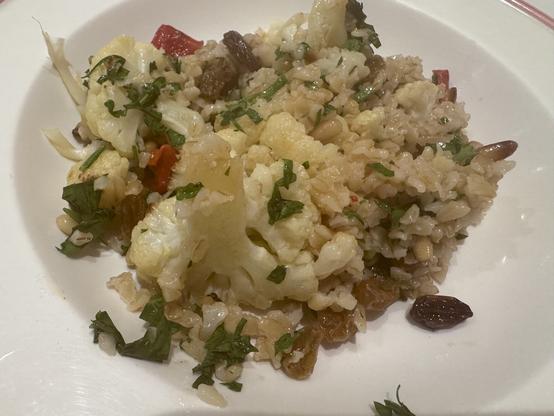 Dish of pilaf.