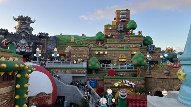 Panoramic shot of super Mario world in universal studios Japan