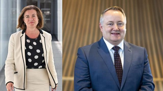 Composite image showing Eluned Morgan, First Minister of Wales, on the left, and Darren Millar, Leader of the Welsh Conservatives, on the right, reflecting political tensions over the 2026‑27 Welsh budget.