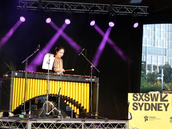 Managona performing on the Tumbalong stage at SXSW Sydney
