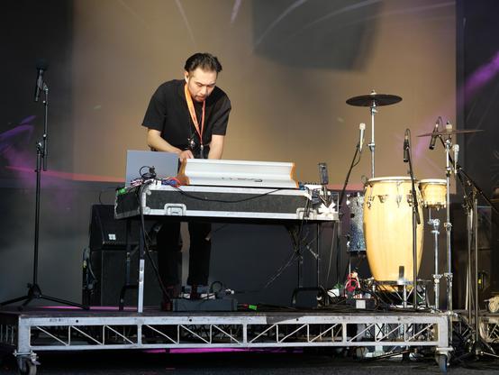 Managona performing on the Tumbalong stage at SXSW Sydney