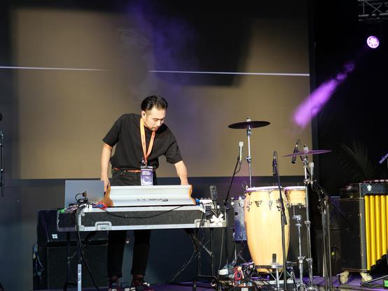 Managona performing on the Tumbalong stage at SXSW Sydney
