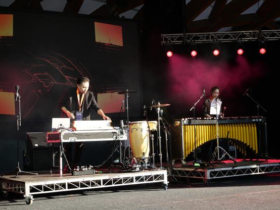 Managona performing on the Tumbalong stage at SXSW Sydney