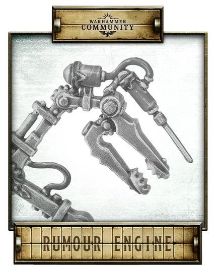 a closeup greyscale image of a warhammer miniature's robotic claw, with a medical-looking needle attachment