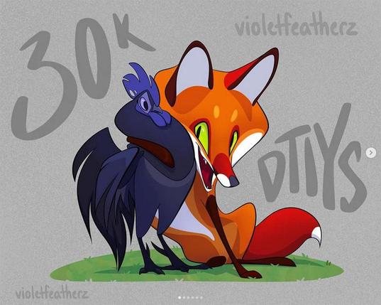 Twig and Nightshade original reference drawing by Violet Featherz.