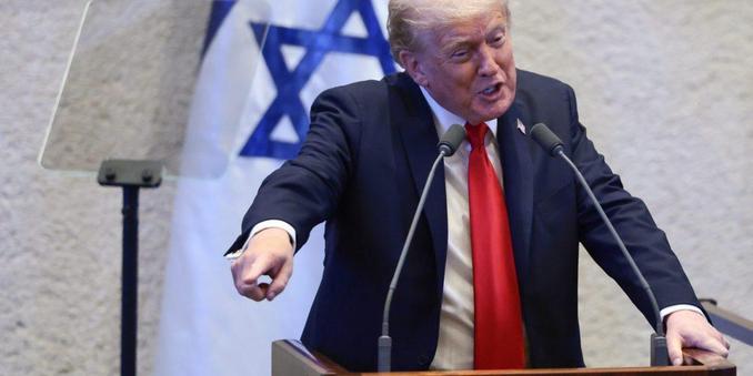 Donald Trump spricht vor der Knesset