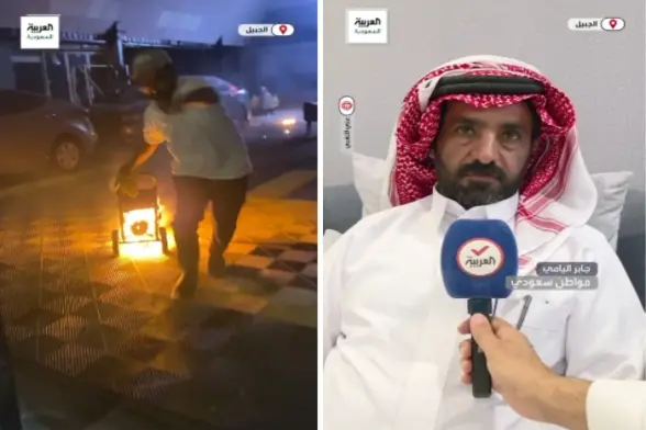 صحيفة المرصد - بالفيديو: مواطن يروي تفاصيل إنقاذه محلًا من الاحتراق في الجبيل.. ويكشف سبب تصويره للحادث