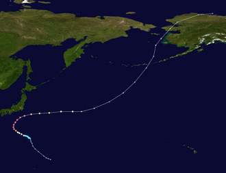 Trajectoire typhon Halong