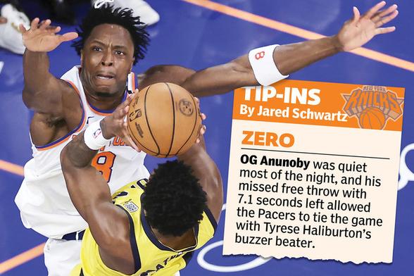 Knicks' OG Anunoby came up short all night
