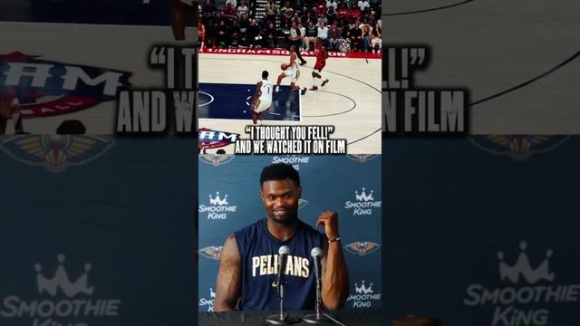 Zion Williamson had "invisible clothes on" for Trey Murphy III's Dunk #pelicans #nba #shorts