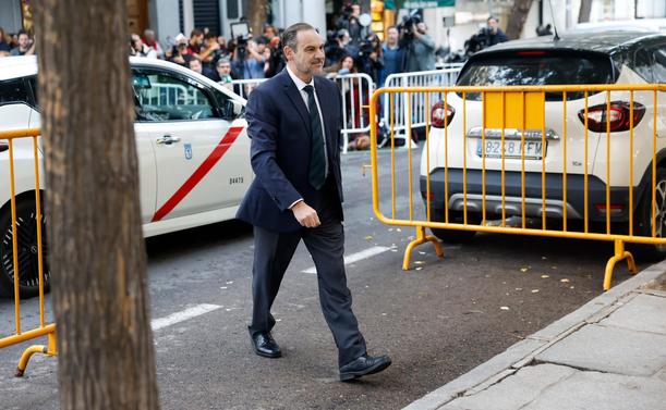 El exministro José Luis Ábalos, a su llegada al Tribunal Supremo de Madrid, este miércoles.