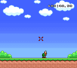 A shooting gallery like mini game in a Mario mod