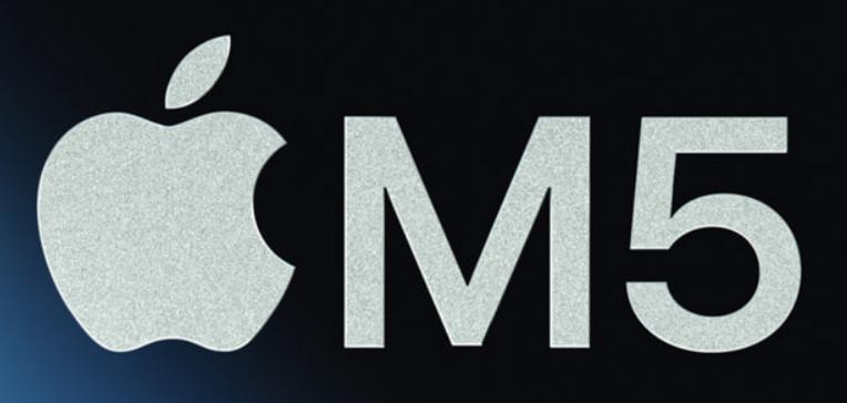 Apple M5 logo with textured fill