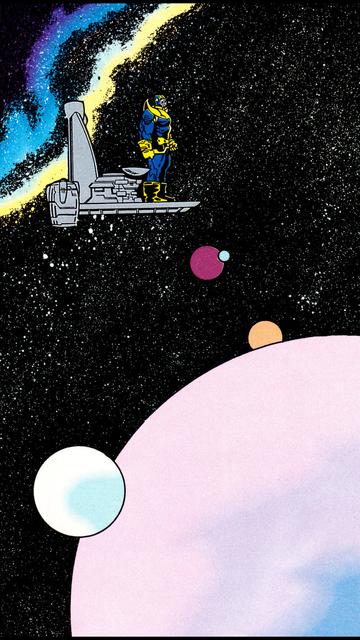 thanos in space contemplating his love for death