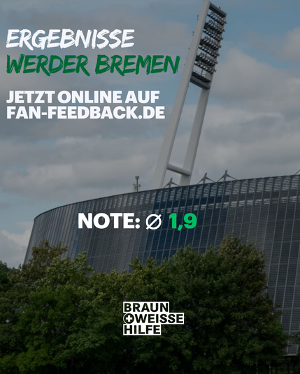 Fan-Feedback der Fanhilfe: Durchschnitsnote 1,9 (Werder Bremen)