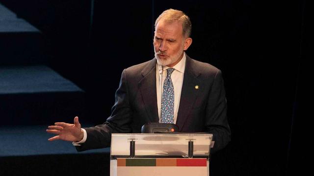 El Rey Felipe VI en el Teatro Municipal de Arequipa, este miércoles.