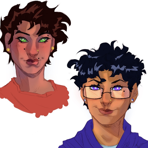 head shots of jon kent and damian wayne facing the viewer