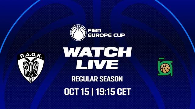 Regular Season | PAOK BC v BC Trepca | Full Basketball Game | FIBA Europe Cup 2025-26