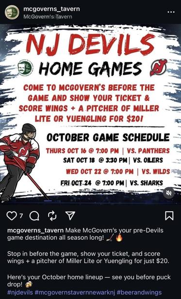 McGovern’s Pregame Specials