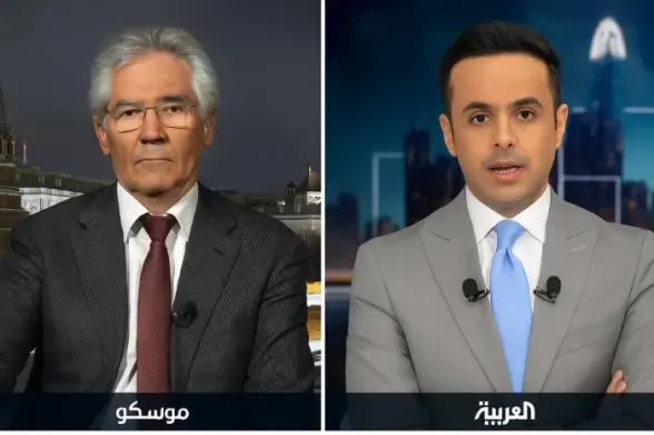 صحيفة المرصد - السعودية لا تستقبل المجرمين.. بالفيديو.. رد مذيع العربية" نايف الأحمري" على محلل روسي زعم أن المملكة قد ترفض تسليم بشار الأسد في حال لجأ إليها!