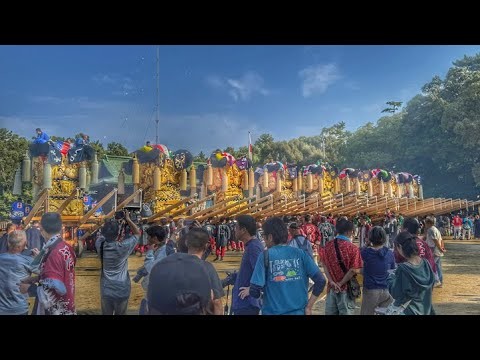【新居浜太鼓祭り2025】八幡神社統一氏参り　（浮嶋・宇高・澤津・東雲・本郷・町・松乃木・山端）2025年10月16日愛媛県新居浜市