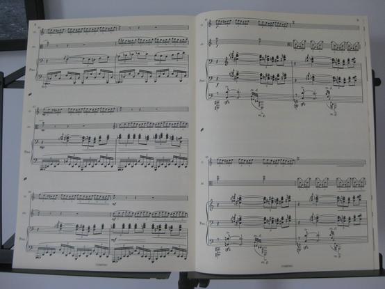 Intérieur partition : Nicolas Hussein, Fantaisie opus 3 pour alto, clarinette et piano