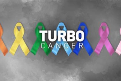 Various coloured ribbons on a grey background with the text Turbo Cancer