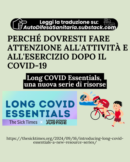 PERCHÉ DOVRESTI FARE ATTENZIONE ALL'ATTIVITÀ E ALL'ESERCIZIO DOPO IL COVID-19
Long COVID Essentials, una nuova serie di risorse