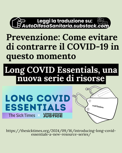Prevenzione: Come evitare di contrarre il COVID-19 in questo momento
Long COVID Essentials, una nuova serie di risorse