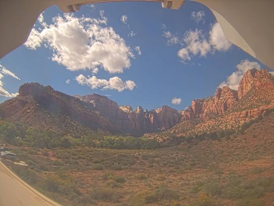 This webcam is located at park headquarters in Zion Canyon and shows one of the park's most famous views, The Temples and Towers of the Virgin.