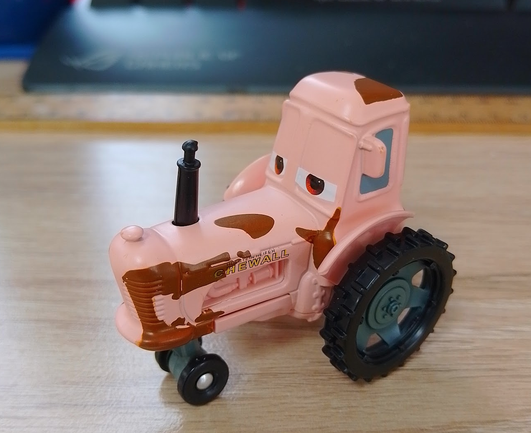 Frank the tractor, from the Cars movie