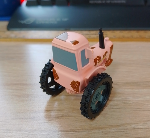Frank the tractor, from the Cars movie