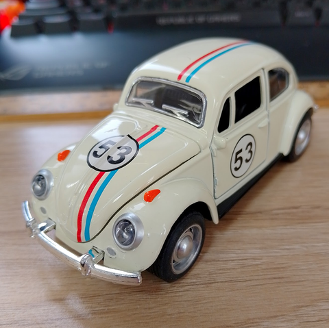 Friction toy VW Beetle in Herbie livery