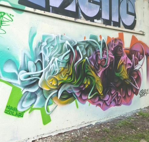 abstract graffiti by street artist fabian zolar