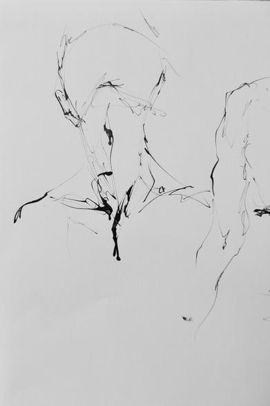 Portrait study of a male art model