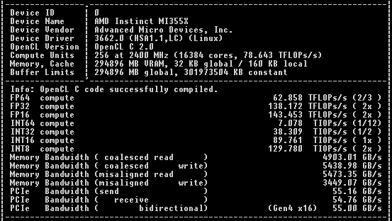 AMD Instinct MI355X in https://github.com/ProjectPhysX/OpenCL-Benchmark