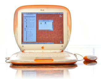 A tangerine iBook