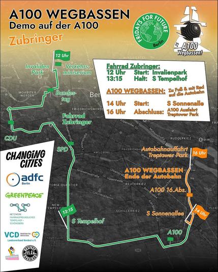 A100 Wegbassen Demo auf der A100