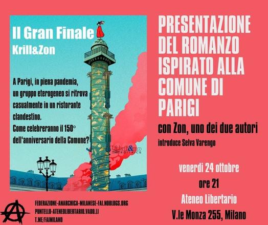IL GRAN FINALE - Presentazione del romanzo ispirato alla comune di Parigi