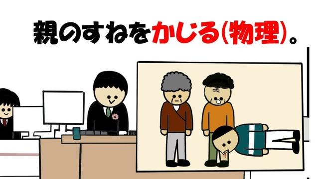【アニメ】親のすねをかじる(物理)。